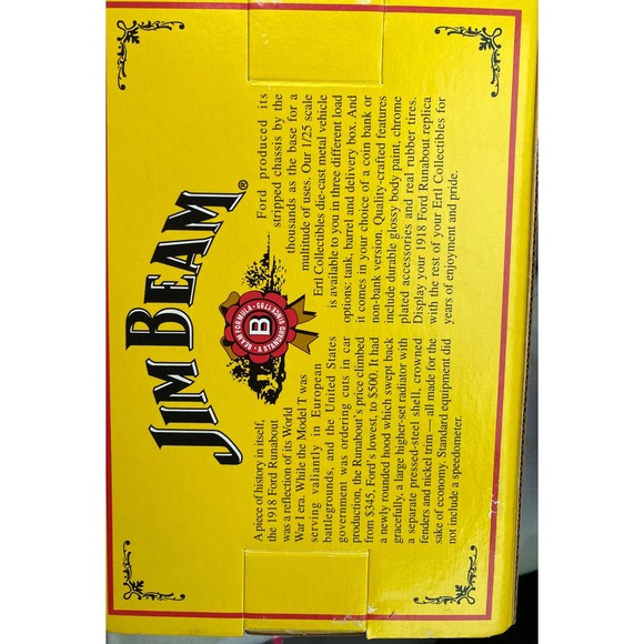Jim Beam 1918 Ford Runabout 1997 Die Cast 1/25 - Picture 5 of 6